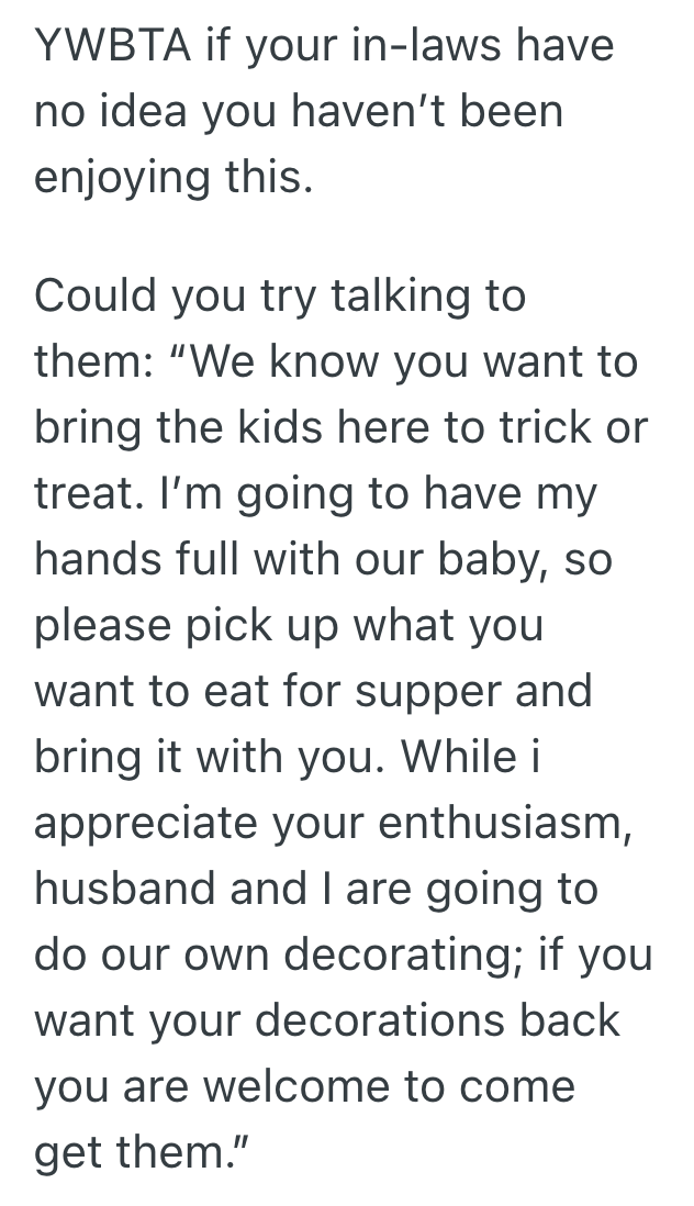 Screenshot 2025 11 07 at 12.05.43 PM Pregnant Woman Is Sick Of Hosting Halloween At Her House Every Year, So She Wants To Tell Her In Laws Not To Come Next Year