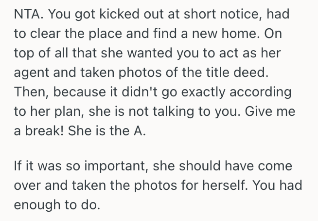 Screenshot 2025 11 07 at 12.18.07 AM Her Mom Told Her To Move Out And Sell The House Within A Month So This Woman Did, But Her Mom Was Still Upset Over Some Missing Pictures