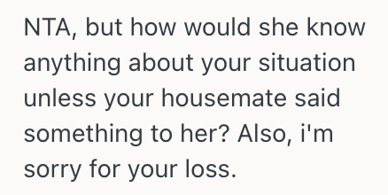 Screenshot 2025 11 07 at 12.24.41 AM Woman Was Still Grieving Her Partner’s Death, But Her Housemate’s Mother Made A Cruel And Insensitive Comment That Left Her Completely Heartbroken