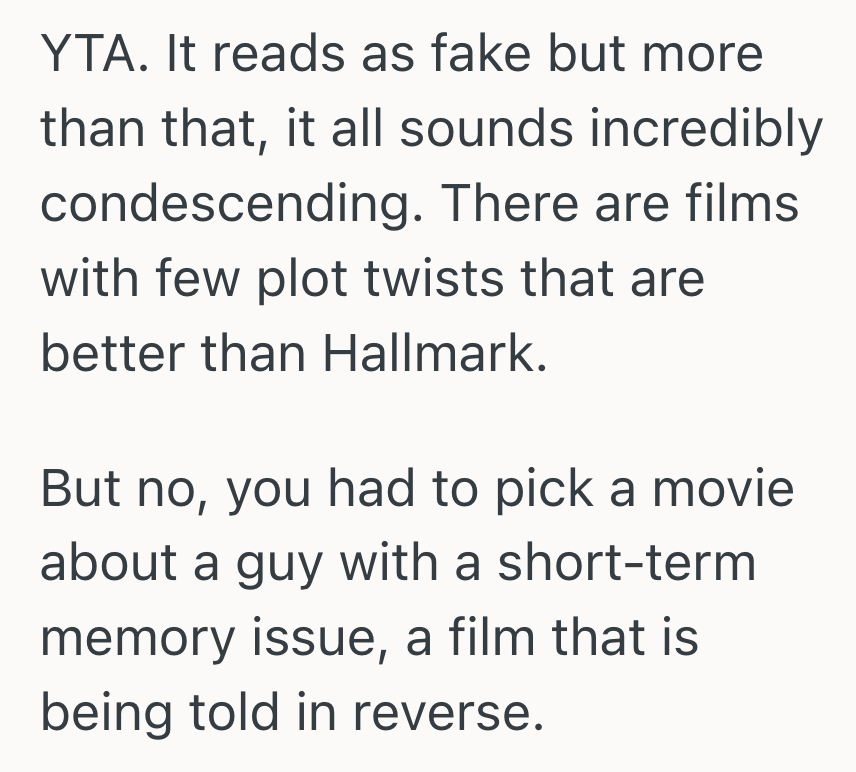 Screenshot 2025 11 07 at 9.41.42 PM Husband Is Tired Of His Wife Asking Questions During A Movie, And She Got Mad At Him For Being Condescending And Only Watching Hallmark Movies With Her