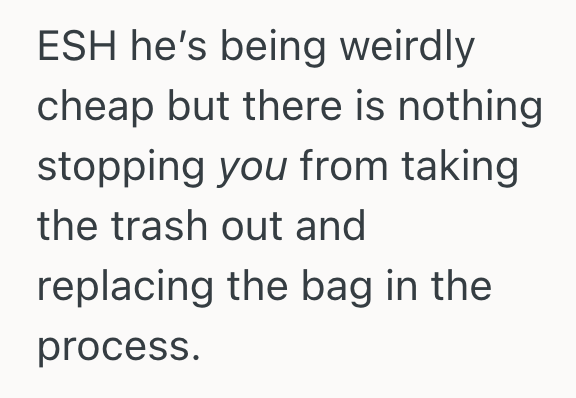 Screenshot 2025 11 07 at 9.54.31 AM Husband Thinks Its Okay To Use The Same Bag In The Bathroom Trash Can Over And Over Again, But His Wife Wants To Use A New Bag