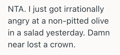 Screenshot 2025 11 08 at 6.43.18 PM Man Was Eating Empanadas At An Event And Noticed That The Olives Still Had Pits, So He Complained To The Cook Who Got Offended By His Remark