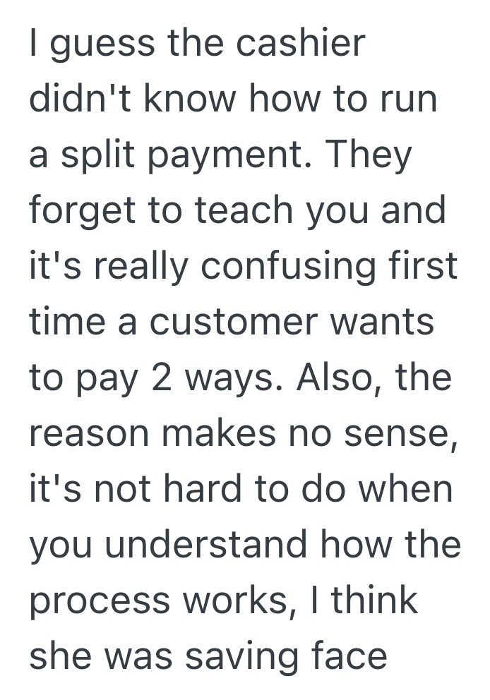 Screenshot 2025 11 09 at 1.17.43 PM Shopper Was Told They Couldn’t Split Payments On The Weekend, But They Outsmarted The System And Left The Cashier Speechless