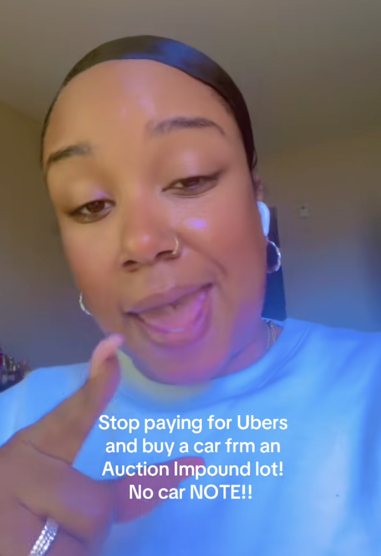 woman talking about buying cars