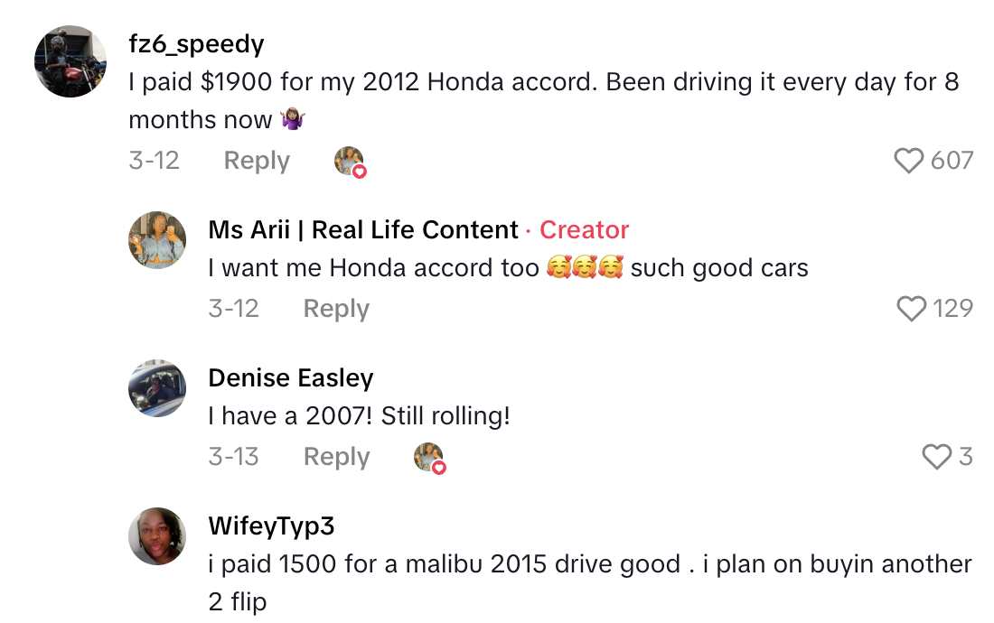 Screenshot 2025 11 09 at 1.58.32 PM A TikTokker Said That Buying A Cheap Car From An Impound Lot Is the Way To Go