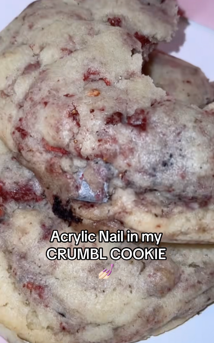 cookie with a nail in it