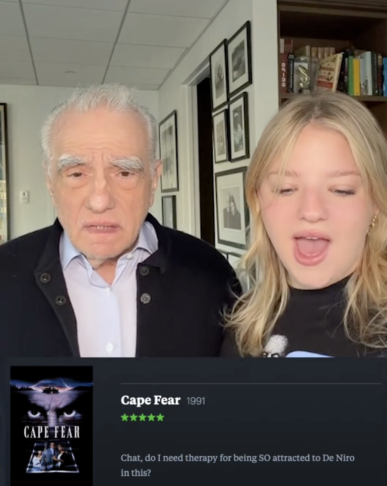 martin scorsese with his daughter