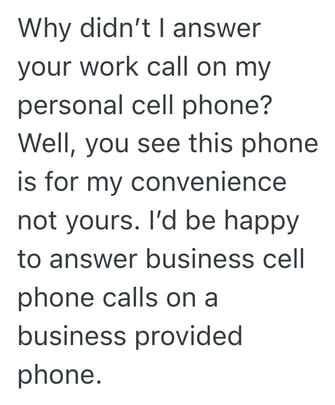 Screenshot 2025 11 09 at 2.46.27 PM Employee Followed The No Phone Policy Exactly, So Their Boss Got Mad When They Couldn’t Answer Her Phone Calls