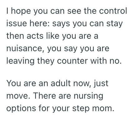 Screenshot 2025 11 09 at 8.01.32 PM Shes Prepared To Move Out With Her Boyfriend, But Now Her Family Wants Her To Take Care Of Her Stepmom