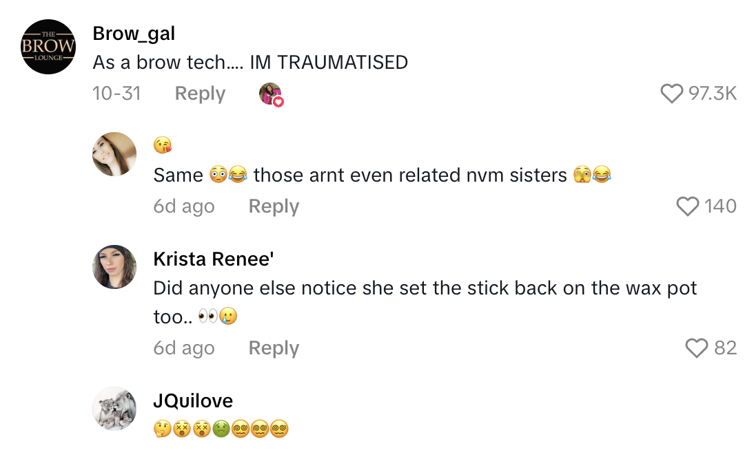 Screenshot 2025 11 09 at 8.36.15 AM A Customer Said Her Brow Wax And Tint At A JCPenney Store Didnt Go As Planned