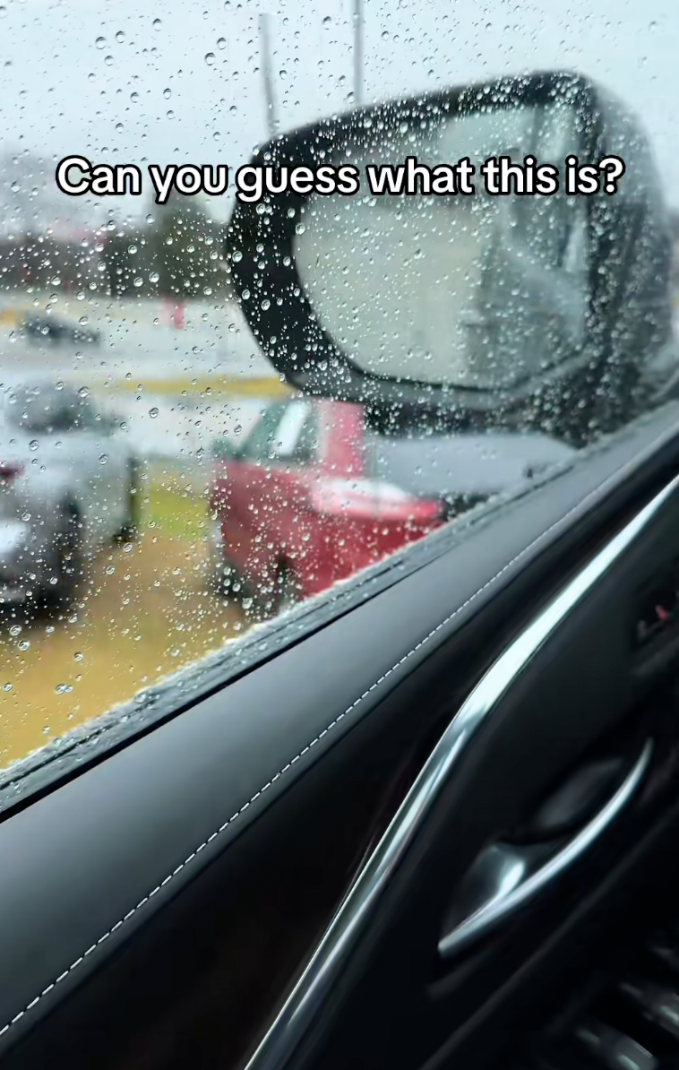 rainy day in a car