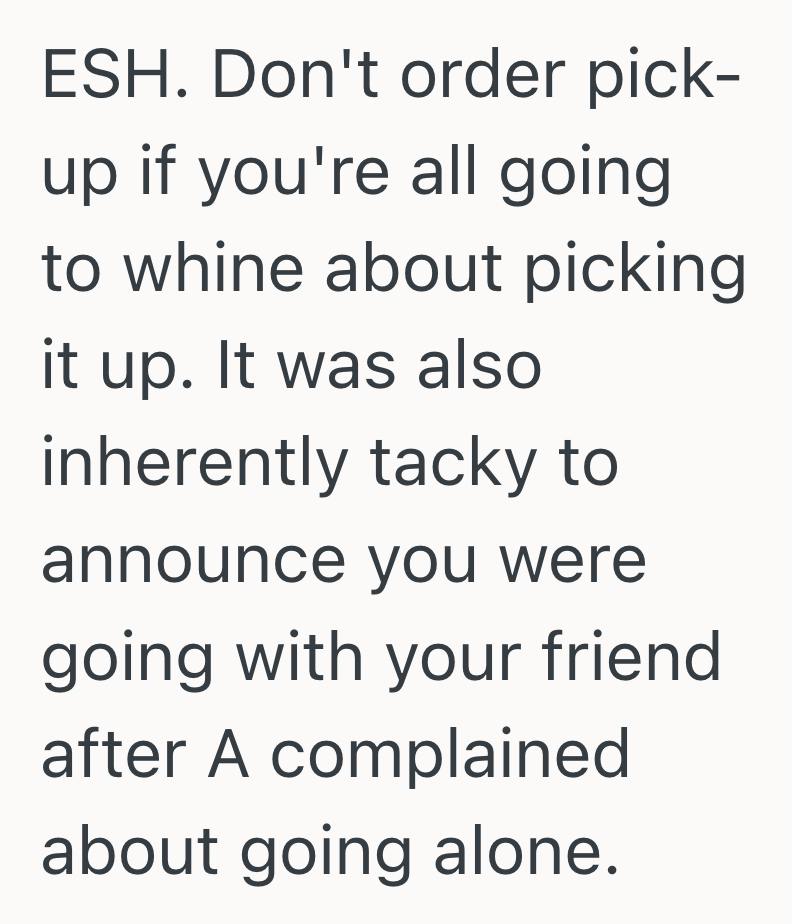 Screenshot 2025 11 10 at 1.13.04 PM Woman Skipped Going To Get Pizza With One Friend, So Everyone Thought She Was Playing Favorites When She Agreed To Pick It Up With Someone Else Instead