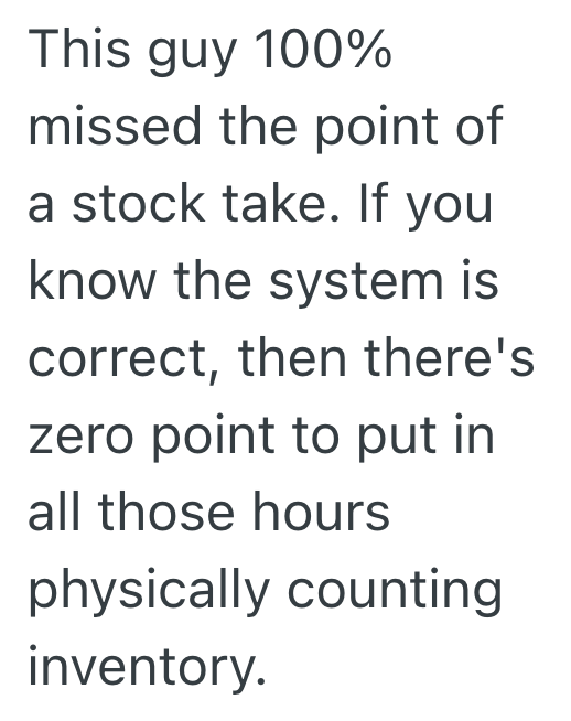 Screenshot 2025 11 10 at 1.21.48 PM Store Manager Kept Insisting That Automated System Should Match The Stock, So This Employee And Other Staff Manipulated The Stock To Fit The Faulty System