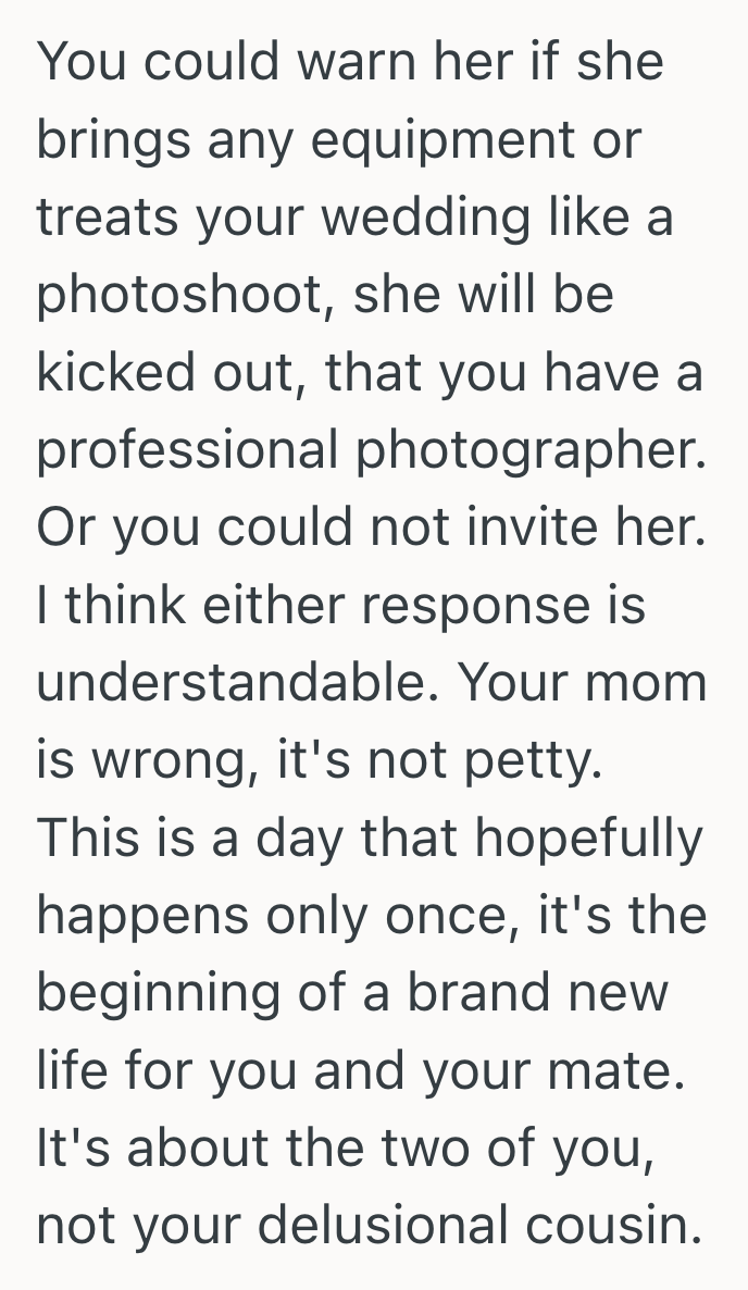 Screenshot 2025 11 10 at 1.56.49 PM Bride To Bes Influencer Cousin Turned Every Family Event Into A Photoshoot, So She Considered Banning Cameras From Her Wedding To Keep It Real