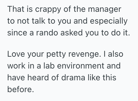 Screenshot 2025 11 10 at 10.37.52 PM Lab Employee Was Unfairly Removed From Her Role Without Warning, So She Let Her Manager’s Decision Backfire In The Most Satisfying Way