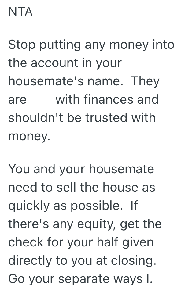 Screenshot 2025 11 10 at 2.09.40 PM Womans Housemate Takes Over Their Home And Fails To Make Payments On Time, So She Plans To Move Into Her Mothers Old Place