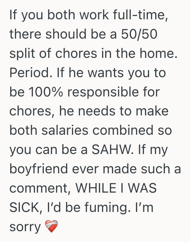 Screenshot 2025 11 10 at 2.47.40 PM Hardworking Woman Tried To Rest While Recovering From Being Sick, But Her Boyfriend Criticized Her For Not Doing Enough Around The House