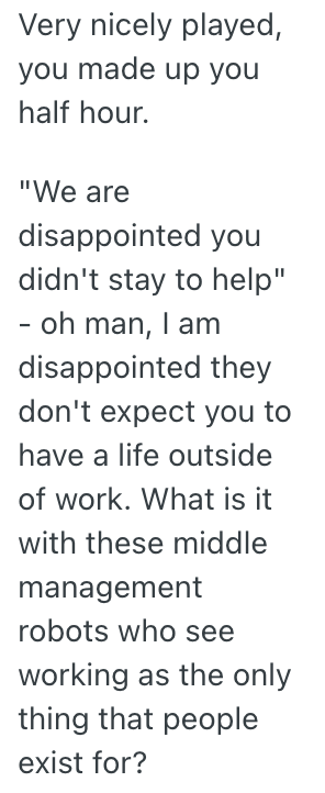 Screenshot 2025 11 12 at 1.33.44 PM Boss Told An Employee They Had To Make Up 30 Minutes They Missed On A Saturday, So They Showed Up For 30 Minutes Early And Went Home Because They Werent Supposed To Work Any Overtime