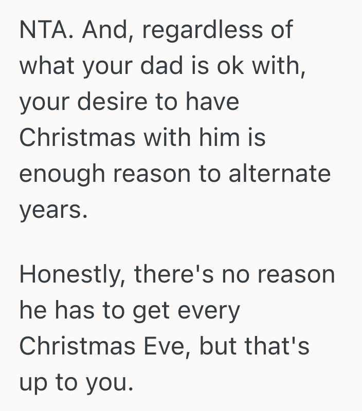 Screenshot 2025 11 12 at 11.34.59 PM New Mom Wants To Spend Christmas At Home With Her Dad Every Other Year, But Her Husband Insists On Going To His Parents’ Every Year