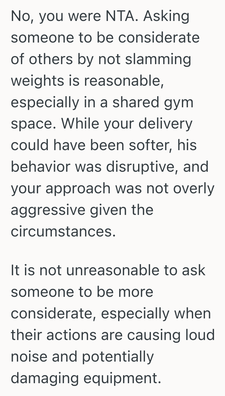Screenshot 2025 11 12 at 5.15.39 PM Gym Goer Got Fed Up With A Rude Weight Slammer, But When He Confronted Him Mid Workout, Things Got Awkward