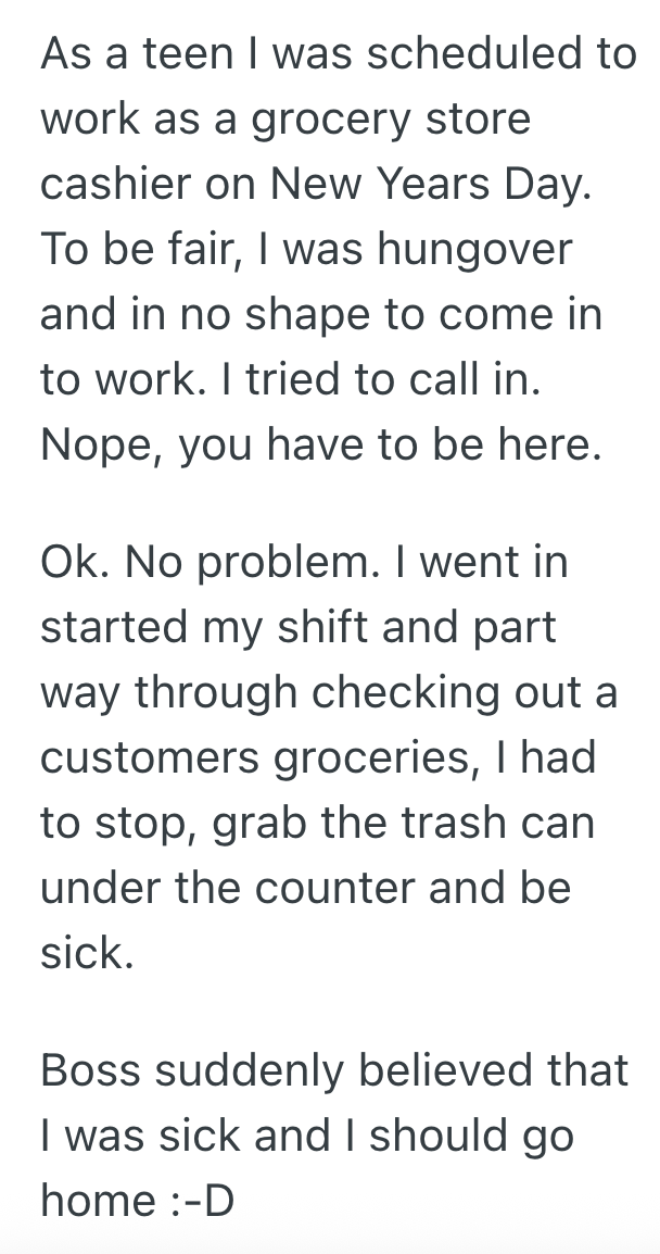 Screenshot 2025 11 13 at 1.09.47 PM Supervisor Requires Employees To Come To Work To Be Assessed If They Want To Take A Sick Day, So One Employee Shows Up And Pukes In A Trash Can