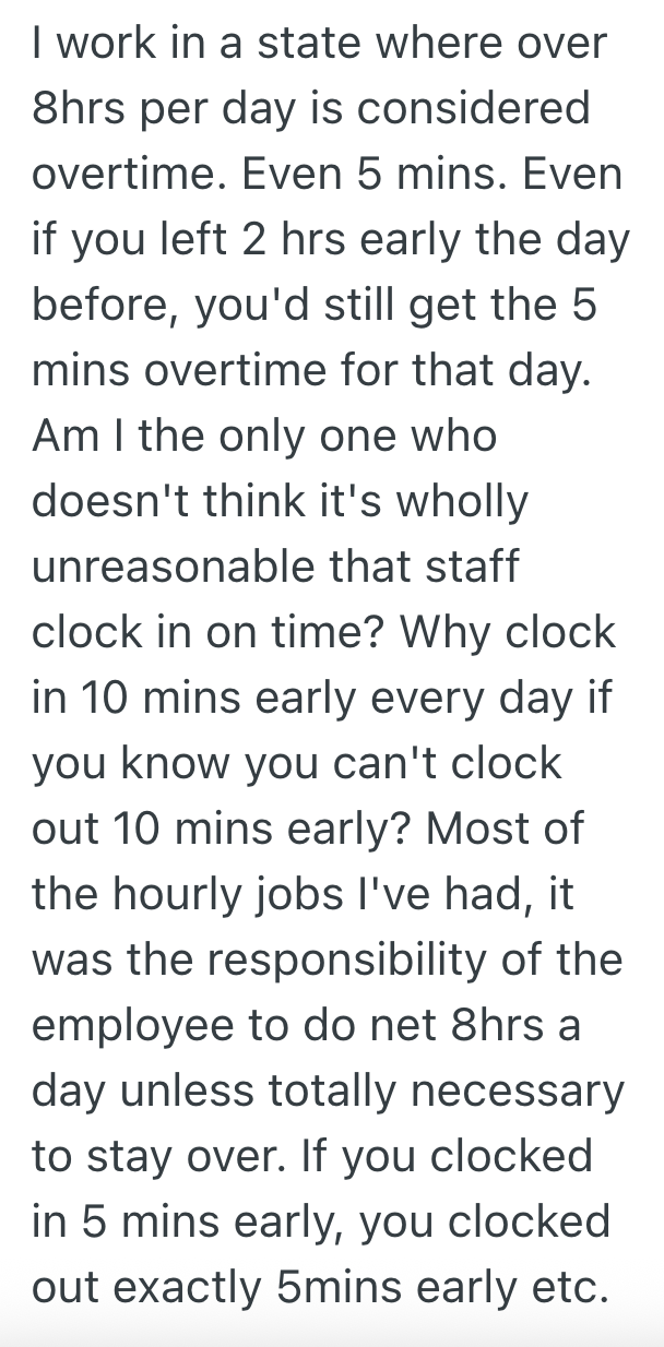 Screenshot 2025 11 13 at 1.25.42 PM Employee Worked So Much Overtime That He Left Early On Friday And Still Worked 40 Hours, But A Manager Thought He Shouldve Asked To Work More Overtime