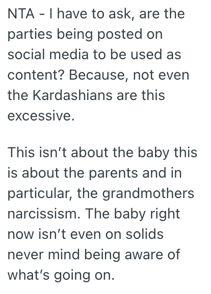 Screenshot 2025 11 13 at 11.03.57 AM Her Sister In Law Has A Birthday Party For Her Child Every Month, But She Thinks Thats Too Much And Refuses To Attend