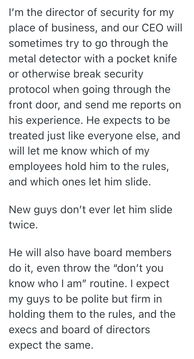 Screenshot 2025 11 13 at 7.16.00 PM Security Guard Inadvertently Enforced The No Exceptions Visitor Protocol On The Companys CEO, So Management Immediately Changed The Rules