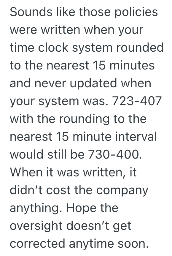 Screenshot 2025 11 13 at 9.35.49 PM Woman Likes To Arrive At Work About 10 Minutes Early, But When She Looks At The Employee Handbook, She Realizes She Needs To Change The Time She Arrives And Leaves