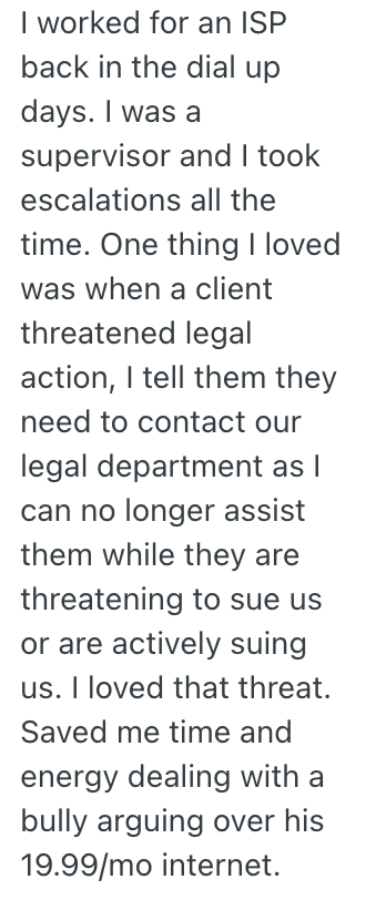 Screenshot 2025 11 15 at 5.43.30 PM A Worker Was Threatened With A Lawsuit Over A Customers Internet Speed, So They Maliciously Complied And Made His Internet Move Even Slower