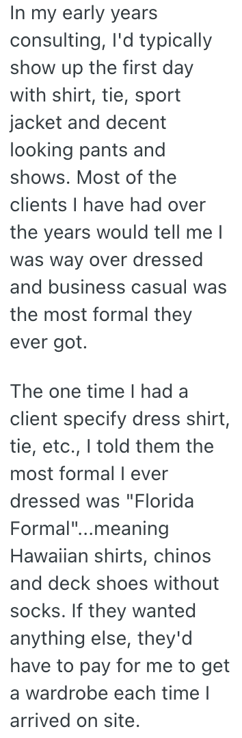 Screenshot 2025 11 15 at 6.09.42 PM A Contractor Was Told They Didnt Dress Nicely Enough By A Client, So They Went All Out The Next Time They Had To Deal With Them
