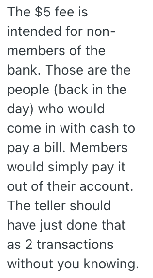 Screenshot 2025 11 19 at 8.52.36 AM A Bank Customer Was Told He Had To Pay An Extra Fee To Pay A Bill In Cash, So He Deposited The Money Into His Account And Paid From There To Avoid The Charge