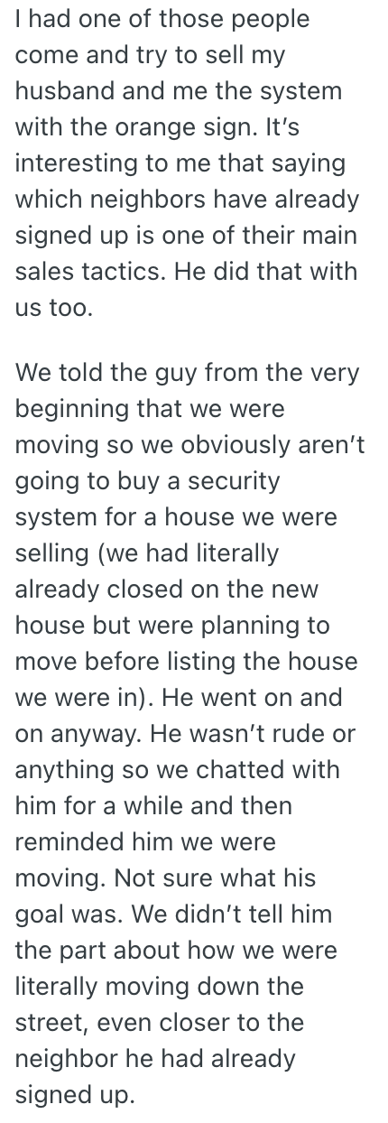 Screenshot 2025 11 20 at 6.28.24 AM A Homeowner Relaxing In Their Garden Dealt With An Alarm Company Worker Who Tried To Scam Them, So They Got Their Neighbor To Cancel Their Contract With Them