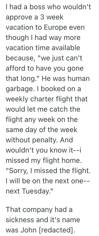 Screenshot 2025 11 20 at 7.09.52 AM Boss Wouldnt Let An Employee Use Their Vacation Time Because Of Staffing Issues, So They Took Sick Days Instead And Avoided Losing Their Days Off