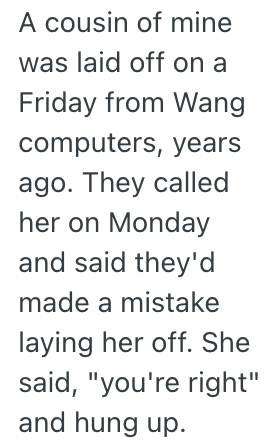Screenshot 2025 11 20 at 7.19.49 AM Company Laid Off An Employee Too Soon, And Now Theyre Going Through A Tough Time Without Him. But He Refuses To Come Back Because Hes Using Vacation Time Hed Built Up.