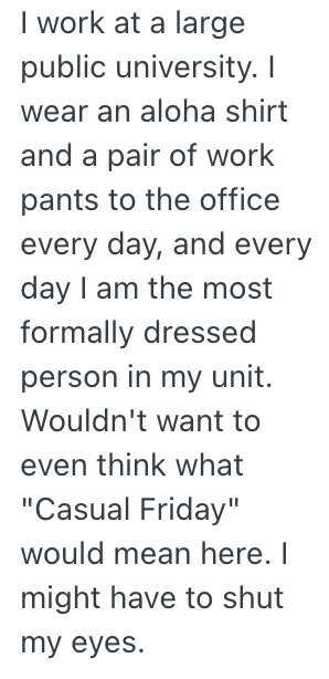 Screenshot 2025 11 20 at 7.23.35 AM Workers Managers Implemented A Loose Dress Code For Casual Fridays, So One Employee Showed Up Looking Like Hed Been Working In His Garden All Morning