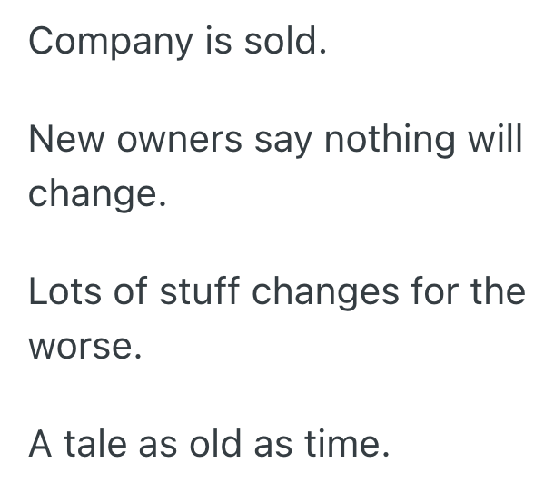 Screenshot 2025 11 21 at 2.13.15 PM Owner Sells Small Company To A Corporation That Changes The Vacation Time Policy, So One Employee Takes 10 Weeks Of PTO