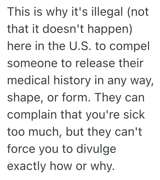 Screenshot 2025 11 21 at 6.30.41 PM Employee Takes More Sick Leave Than Average Due To Multiple Health Issues, So Her Supervisor Asks Her Detailed Questions About These Absences