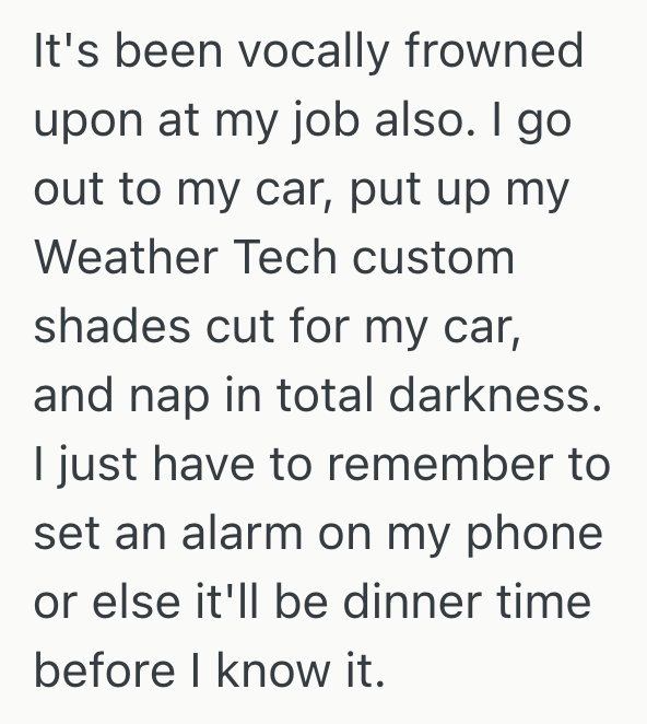 Screenshot 2025 11 26 at 1.34.27 PM New Dad Caught Up On Much Needed Sleep During His Lunch Break, But When His Boss Reprimanded Him For It, He Revealed How Little He Respects Break Time