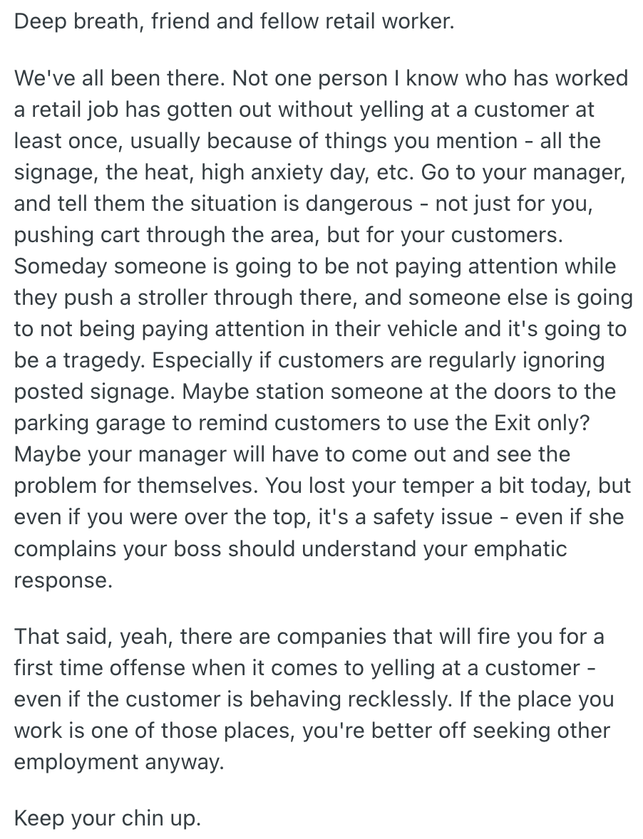 Screenshot 2025 11 26 at 13.06.42 Store Worker Was Already Having A Bad Day, But Then This Customers Negligent Driving Pushed Them Over The Edge