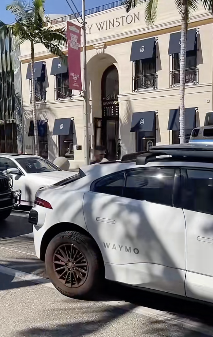 waymo car on street