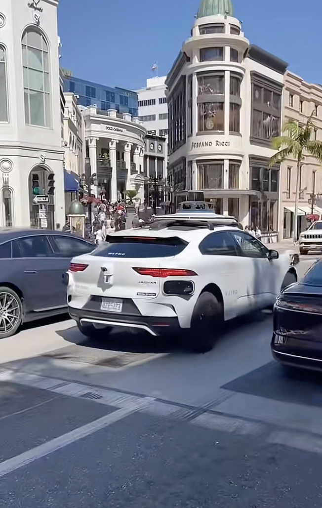 waymo car in traffic