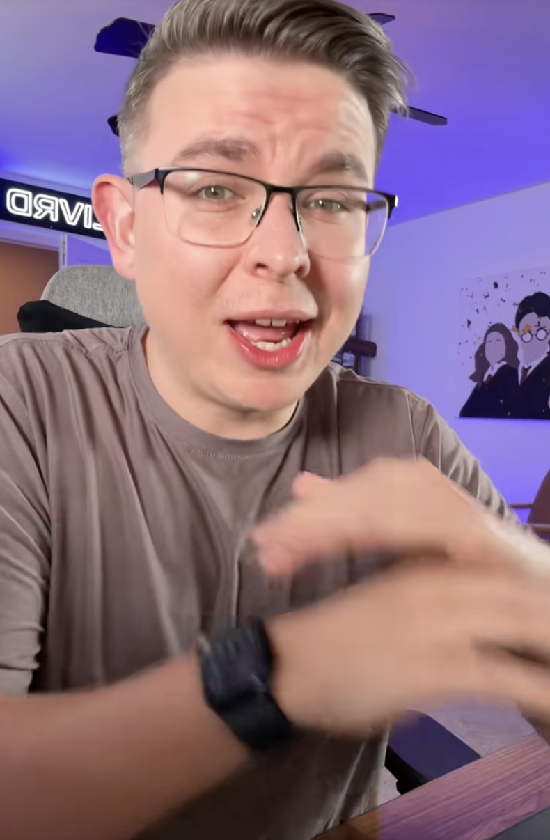 man talking about cars