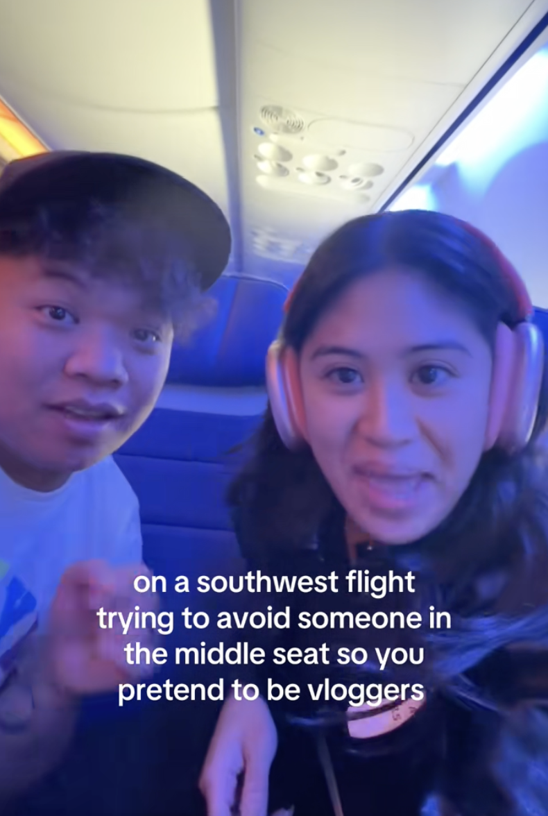 a couple on a plane