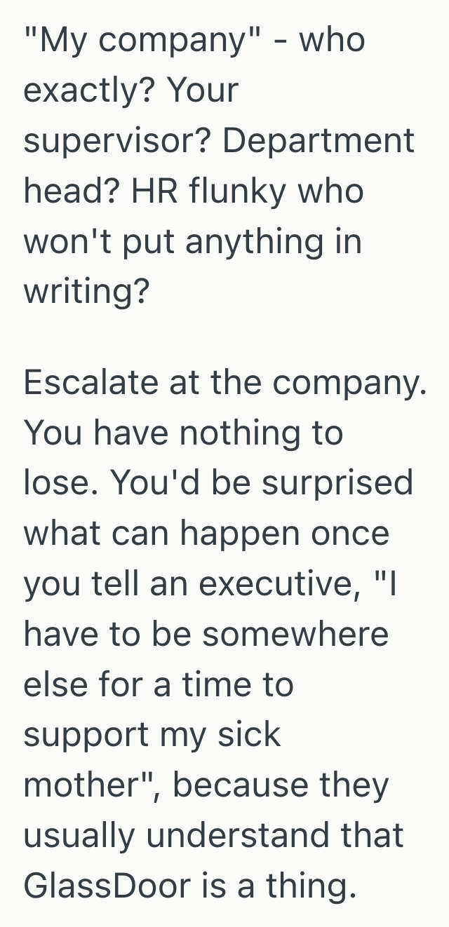 Screenshot 2025 11 30 at 2.51.02 PM Employee Needed Remote Flexibility To Care For Her Sick Mother, But Her Company Forced Her To Return To The Office Or Resign
