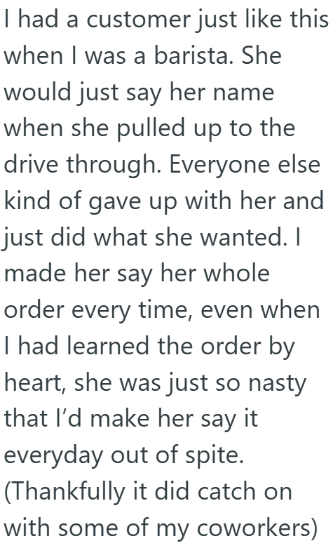 Screenshot 1 2de3db Barista Serves Dozens Of Coffee Drinks A Day, But A Customer Demands That She Bring Her The Usual Even After She Explains That She Doesnt Remember It