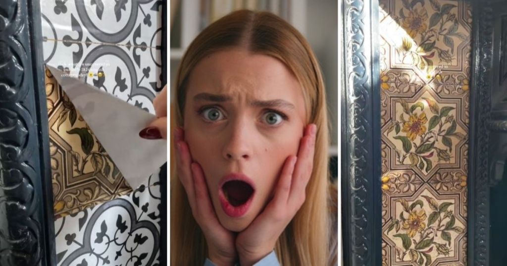 Woman shocked at windows