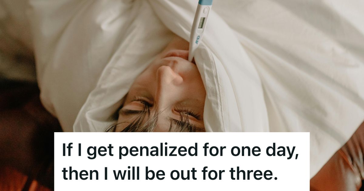 Man lying in bed with thermometer in his mouth