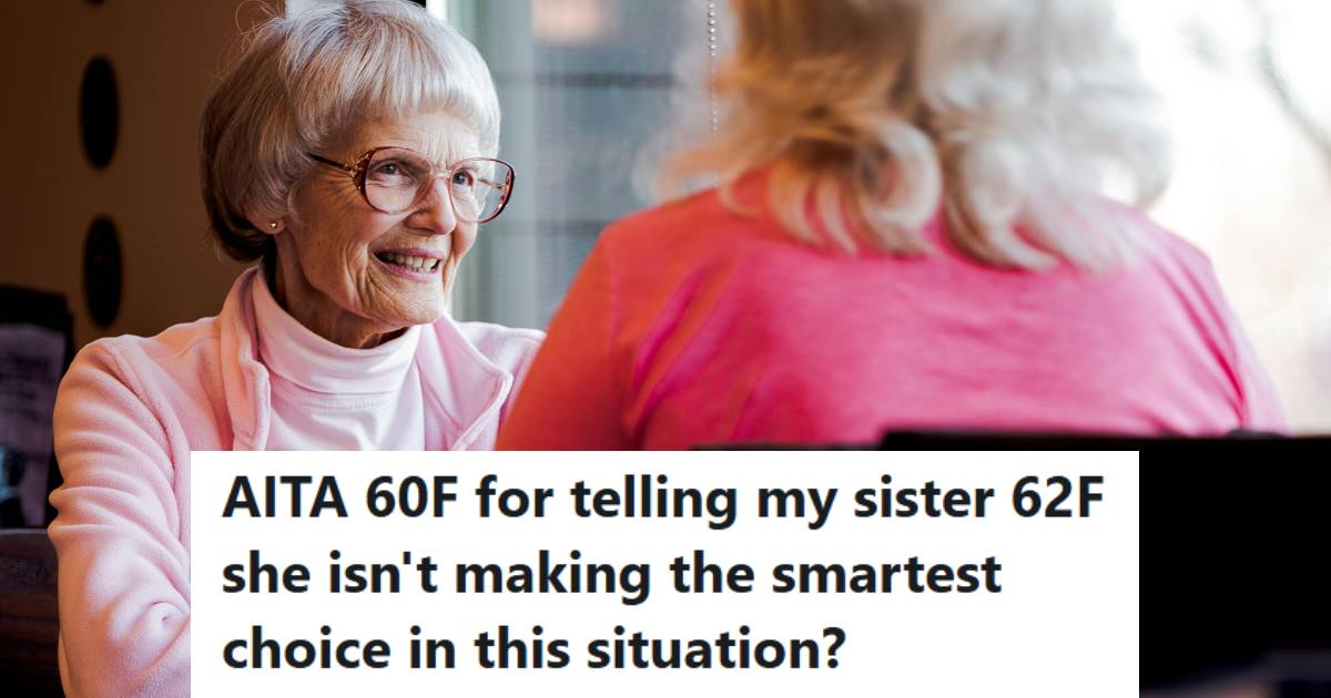 Two sisters sitting at a table and talking about some upcoming plans