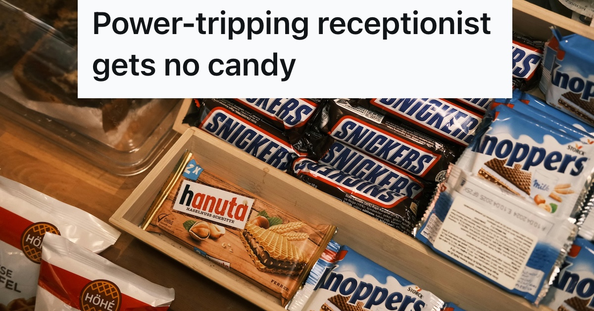 Power Tripping Receptionist Tried To Get This Man Into Trouble With The Owner, So He Subtly Let The Owner Know Shes Been Hoarding Treats Meant For The Staff Box of assorted chocolates